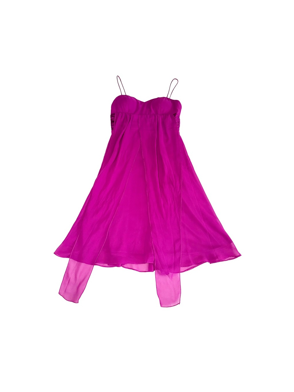 SL Fashions Fuchsia Spaghetti-Strap Midi Dress